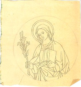 Design for a Virgin Mary by Kunstwerkplaatsen Cuypers & Co. Cuypershuis 0682d