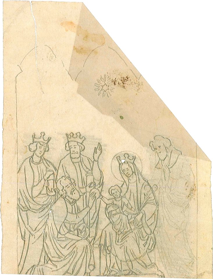 Design for an Adoration of the Magi by Kunstwerkplaatsen Cuypers & Co. Cuypershuis 0682u