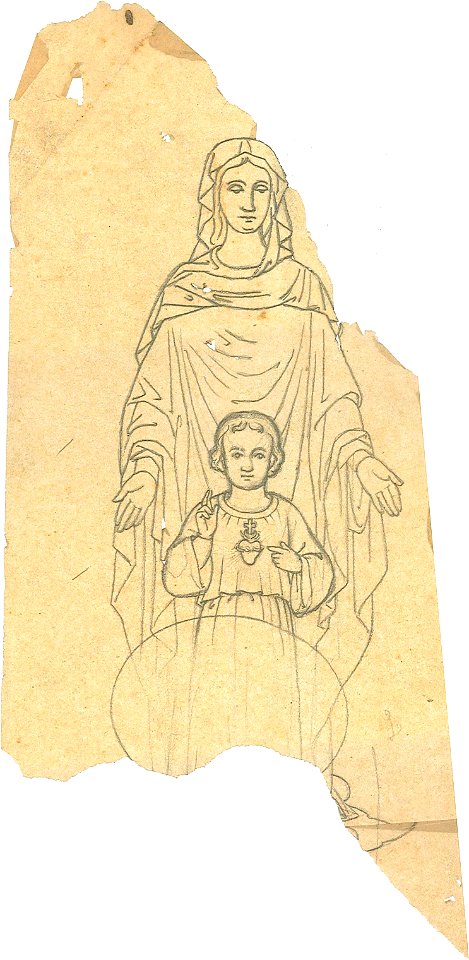 Design for an Our Lady of the Sacred Heart (3) by Kunstwerkplaatsen Cuypers & Co. Cuypershuis 0682x