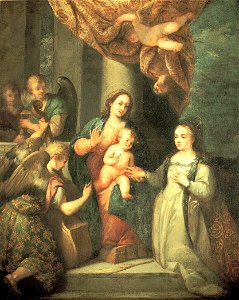 Desposorios misticos de Santa Catalina, atribuido a Francisco de Solís (Museo Lázaro Galdiano, Madrid)