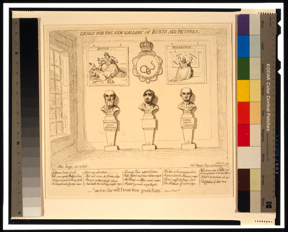 Design for the new gallery of busts and pictures -and so far will I trust thee gentle Kate -Henry 4th, part 1st - - Peter,burgh, inv. et fecit. LCCN99404735