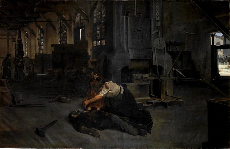 Después de una huelga, de José Uría (Museo del Prado)