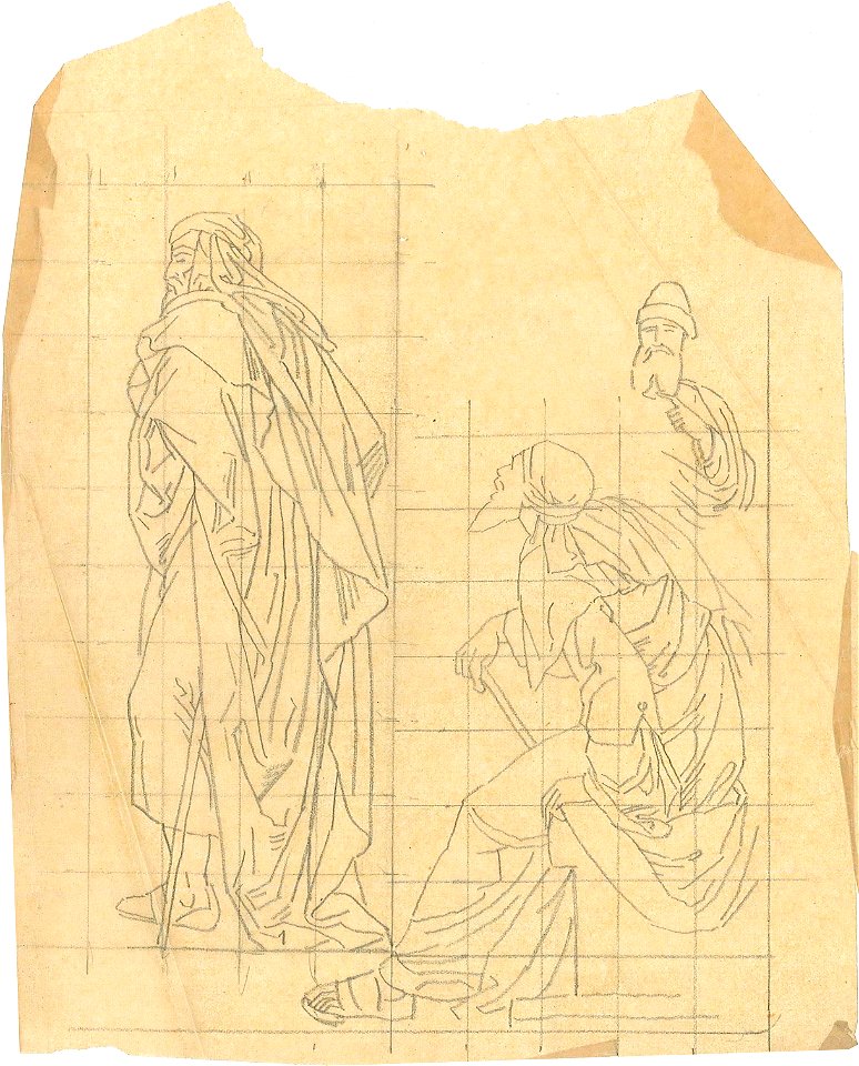 Design for three Biblical Figures by Kunstwerkplaatsen Cuypers & Co. Cuypershuis 0682w