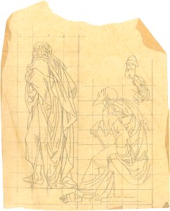 Design for three Biblical Figures by Kunstwerkplaatsen Cuypers & Co. Cuypershuis 0682w