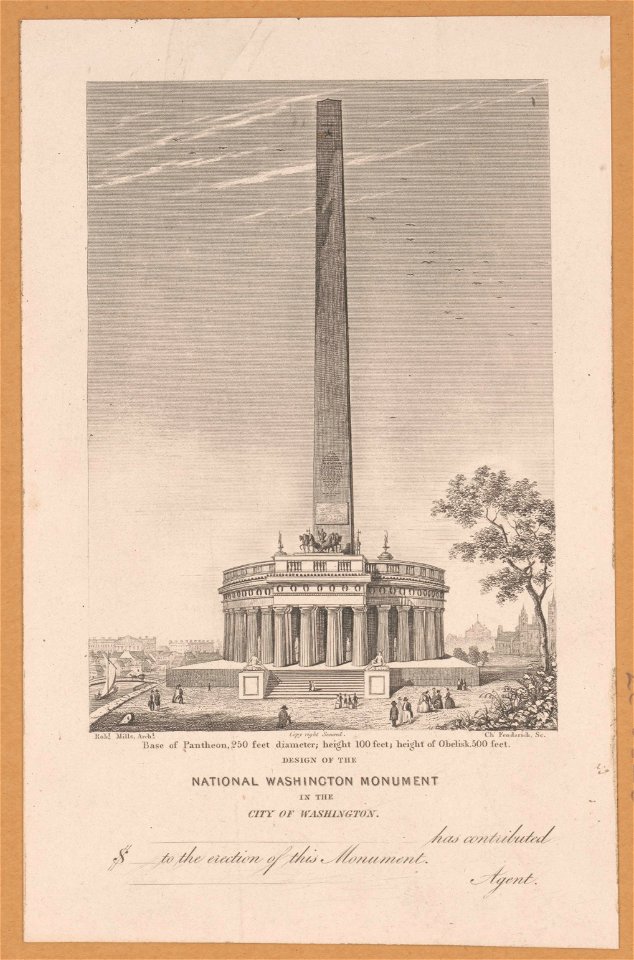 Design of the National Washington Monument in the City of Washington ...