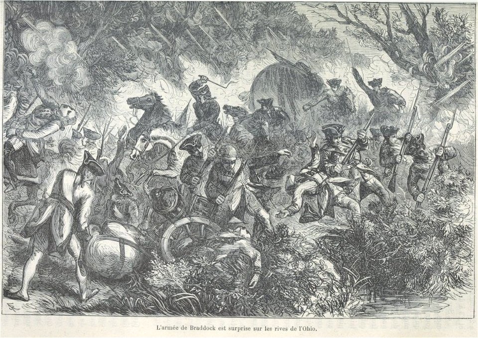 Destruction de l'armée de Braddock en 1755