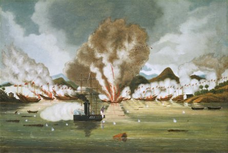 Destruction of Chuiapoo's pirate fleet, 30 September 1849 RMG BHC0632