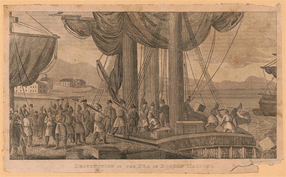 Destruction of the tea in Boston Harbor LCCN2004669273