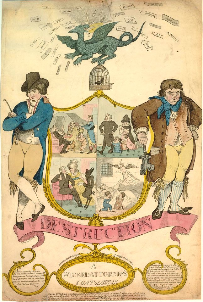 Destruction. A wicked attorney's coat of arms (BM 1948,0214.369)