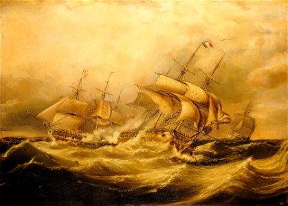 Destruction of the 'Droits de l'Homme', 13 January 1797 RMG BHC0482