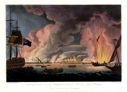 Destruction of the French Fleet at Toulon 18th December 1793