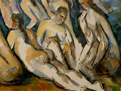 Detail from Paul Cézanne, French - The Large Bathers - Google Art Project. Free illustration for personal and commercial use.