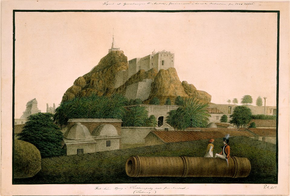 Det høie Bjerg i Trichenapoly - Peter Anker (1744–1832) - Kulturhistorisk museum, UiO - UEM4424