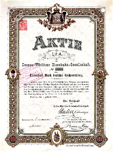 Dessau-Wörlitzer Eisenbahn 1000 Mk 1894
