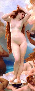 Detail from The Birth of Venus by William-Adolphe Bouguereau (1879). Free illustration for personal and commercial use.