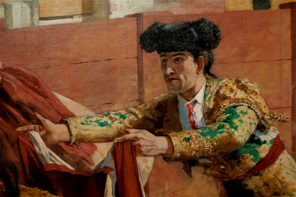 Detail in La vara rota 1892 by Arturo Michelena 2