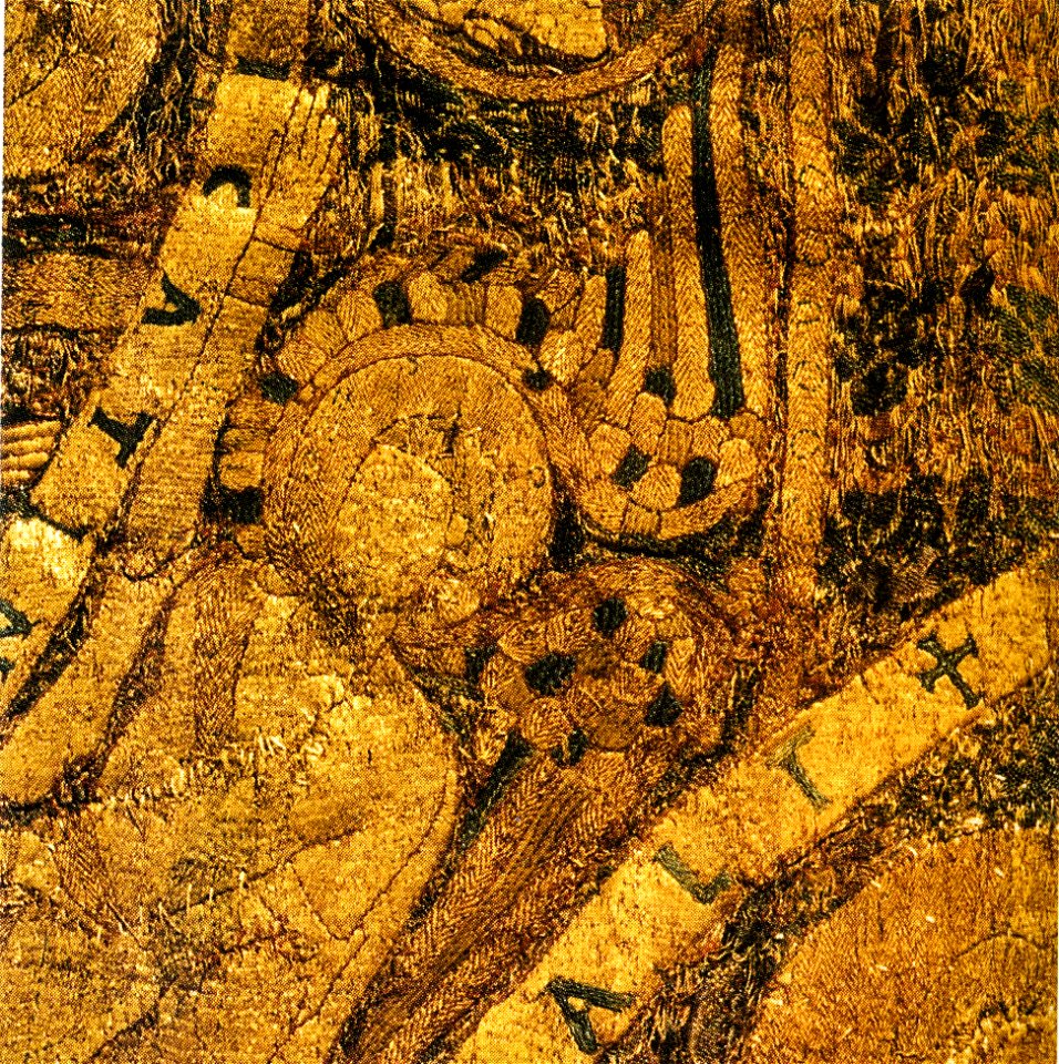 Detail of an angel on the coronation pall