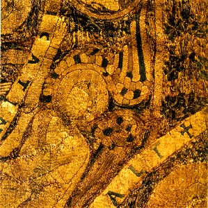 Detail of an angel on the coronation pall