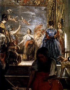 Detail of Las hilanderas (2), by Diego Velázquez