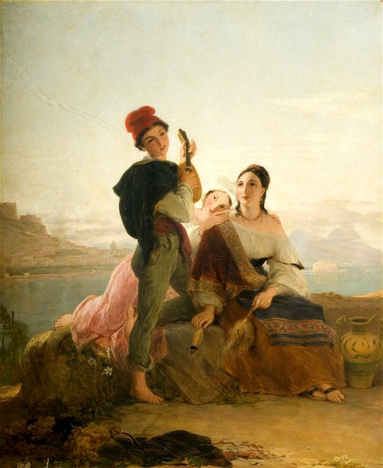 Detail of Neapolitan Peasants, 1836 by Thomas Unwins