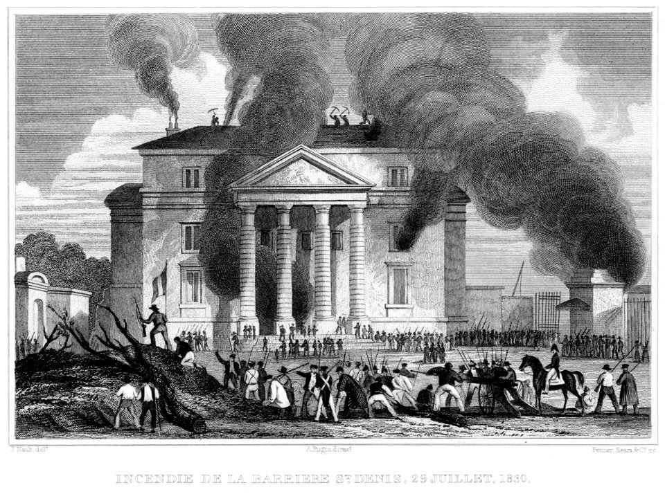 Destruction of barrier of St. Denis - July, 1830
