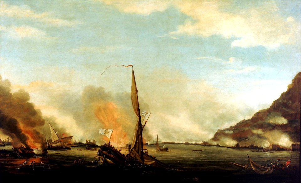 Destruction of the Floating Batteries at Gibraltar, 14 September 1782 RMG BHC0451