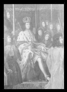 Detalj Karl XI sittande på sin tron - Livrustkammaren - 61183