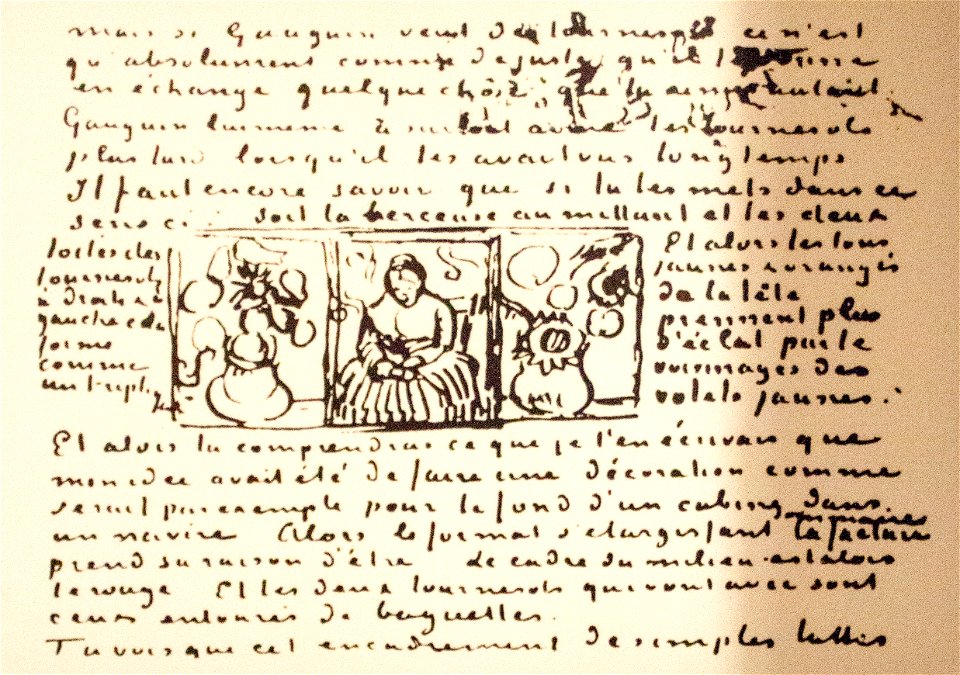 Detail of a letter of Van Gogh - My Dream
