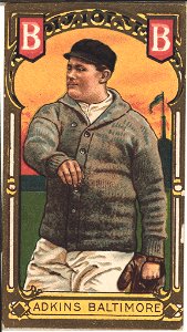 Doctor Merle T. Adkins, Baltimore Team, baseball card portrait LCCN2008677906