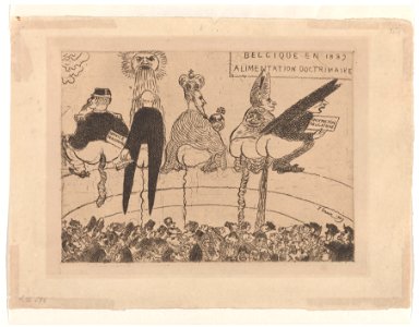 Doctrinal Nourishment, print by James Ensor, 1889, Prints Department, Royal Library of Belgium, S. IV 596