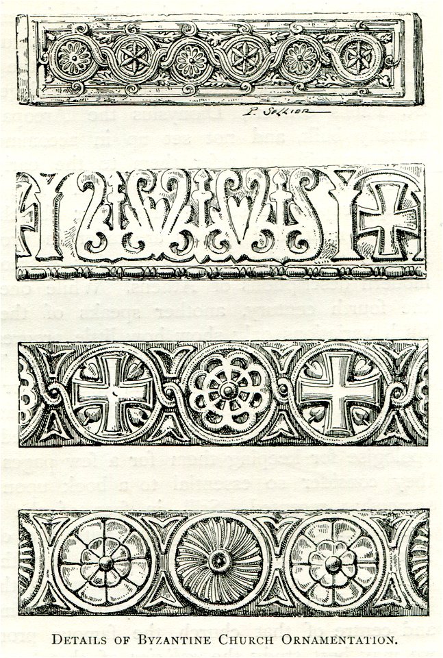 Details of Byzantine church ornamentation - Mahaffy John Pentland - 1890