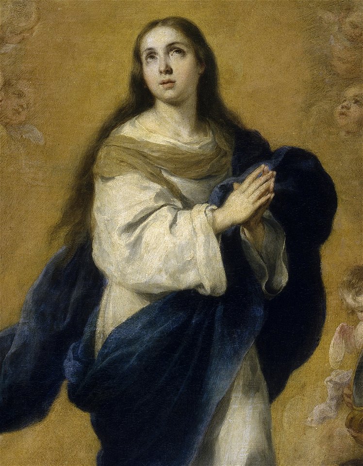 Detalle de la Inmaculada Concepción de Murillo (Museo del Prado)