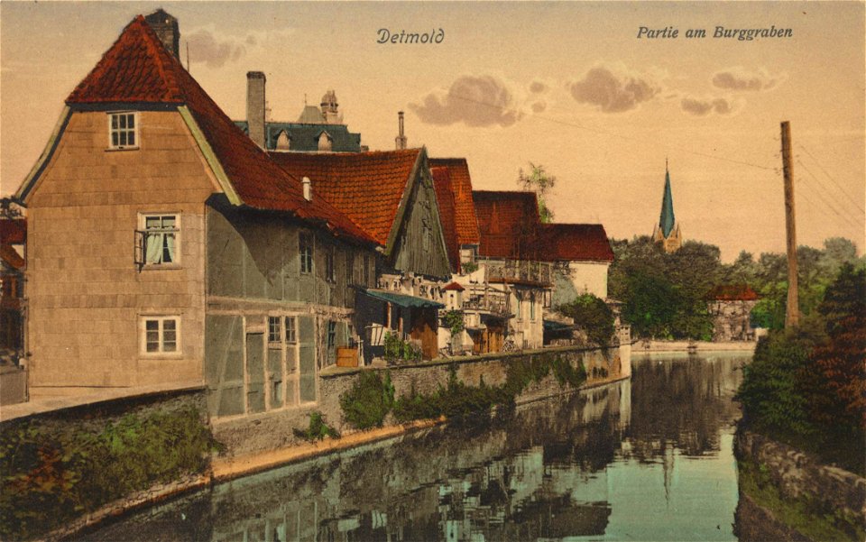 Detmold, Nordrhein-Westfalen - Burggraben (Zeno Ansichtskarten)