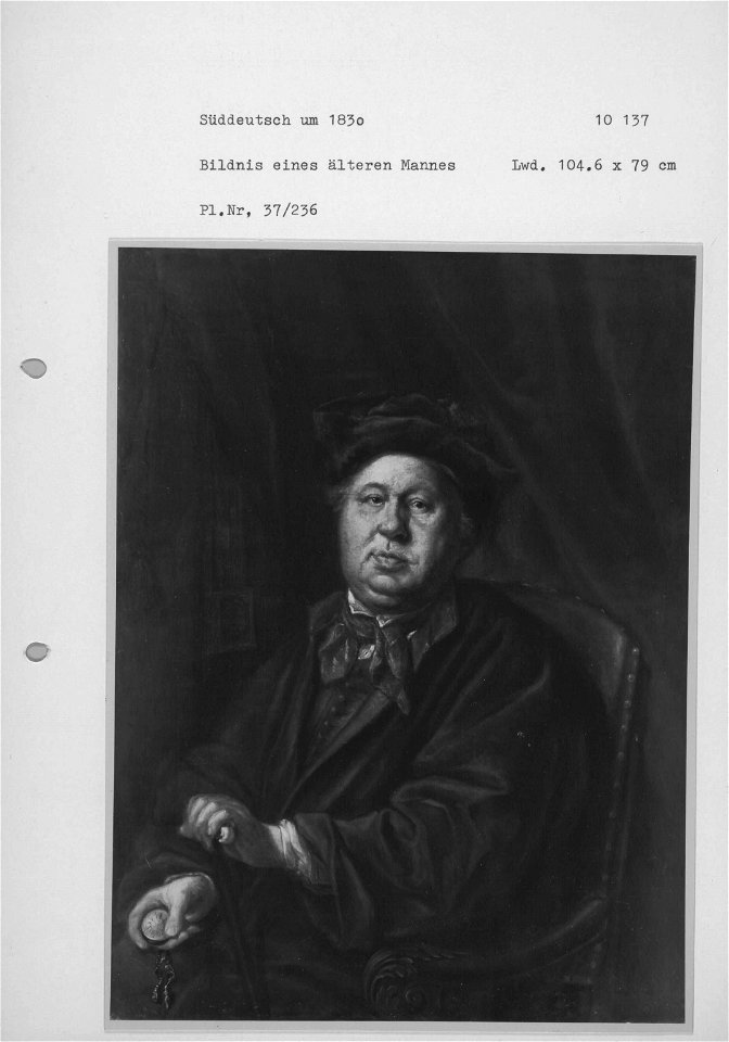 Deutsch 19. Jahrhundert - Bildnis eines Mannes mit Uhr - 10137 - Bavarian State Painting Collections