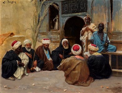 A Council of Elders by Ludwig Deutsch
