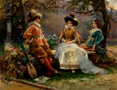 Music in the Garden by Cesare Auguste Detti