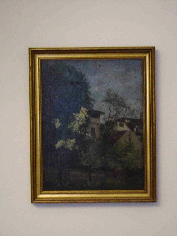 Deutsch 19. Jahrhundert - Blütenbäumchen vor Vorstadthäusern - 12752 - Bavarian State Painting Collections