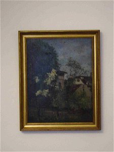 Deutsch 19. Jahrhundert - Blütenbäumchen vor Vorstadthäusern - 12752 - Bavarian State Painting Collections