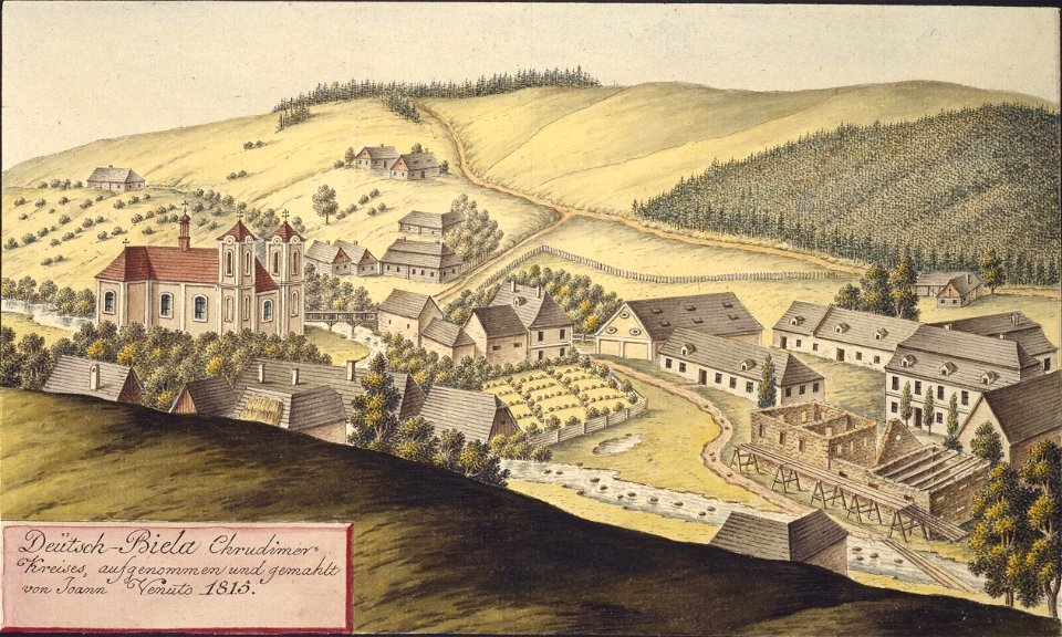 Deutsch-Biela Chrudimer Kreises, aufgenommen und gemahlt von Joann Venuto 1815