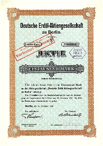 Deutsche Erdöl-AG 1000 Mk 1920