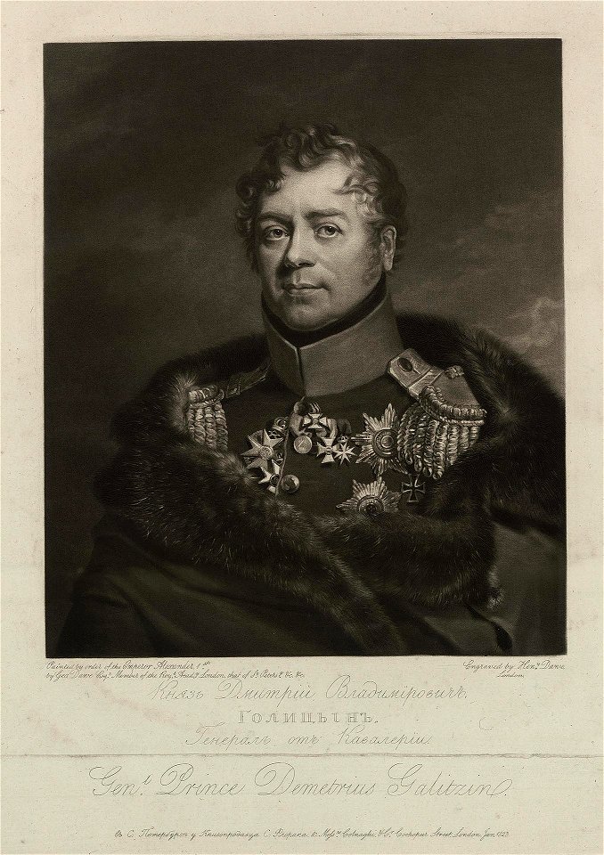 Dmitriy Vladimirovich Golitsyn by Henry Dawe - Hermitage
