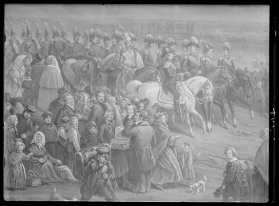 Detalj trupprevy på Ladugårdsgärde (KXIVJ) vid tsar Nikolaus Is besök 1838 - Livrustkammaren - 60880