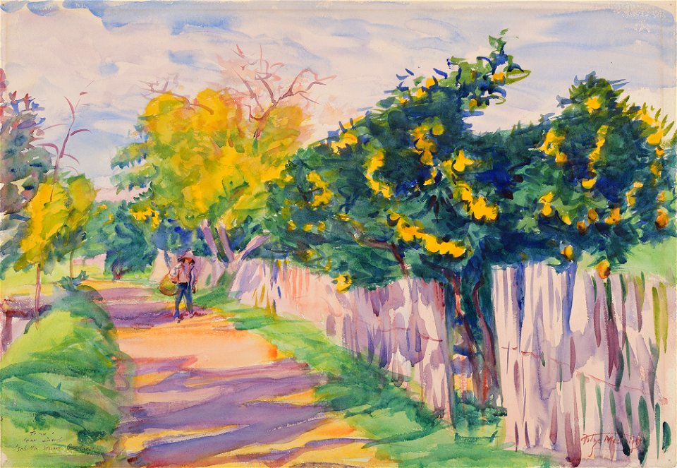 Dodge MacKnight - A Lane Through an Orange Grove, Orihuela - P11s8 - Isabella Stewart Gardner Museum