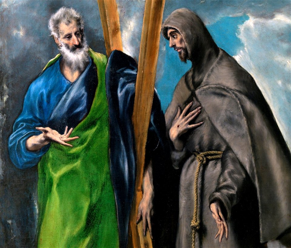 Detalle san Andres y san Francisco El Greco