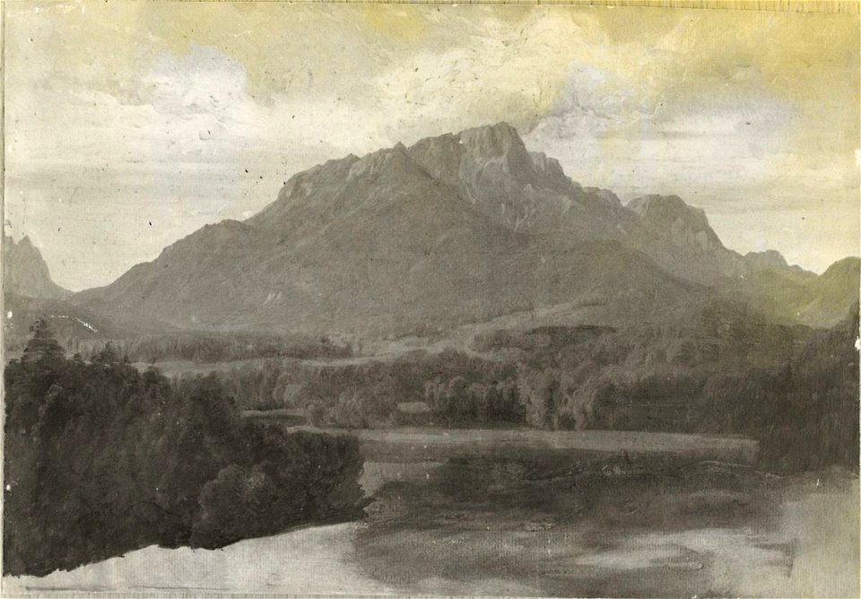 Deutsch 19. Jahrhundert - Gebirgslandschaft (Zugspitze mit dem Eibsee^) - HST 848 - Bavarian State Painting Collections