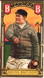 Doctor Merle T. Adkins, Baltimore Team, baseball card portrait LCCN2008677906