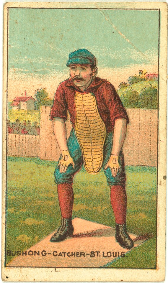 Doc Bushong, catcher for the St. Louis Browns, baseball card portrait LCCN2007680794