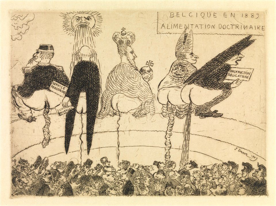 Doctrinaire voeding, James Ensor, MSK Gent, 1998-B-80