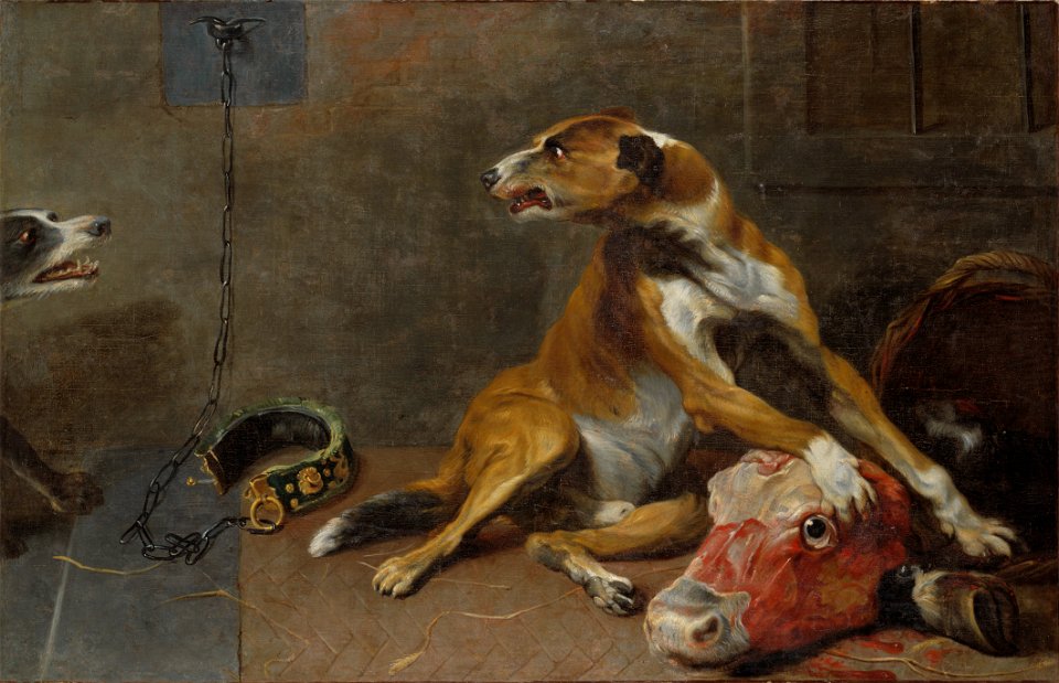 Dogs Fighting over a Flayed Ox's Head - Nationalmuseum - 17639