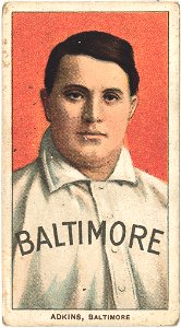Doc Adkins, Baltimore Team, baseball card portrait LCCN2008676910